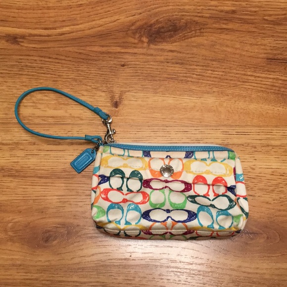 Coach Handbags - Coach Rainbow Wristlet